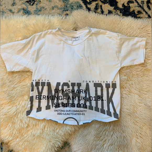 Gymshark Collegiate Midi Graphic Cropped T Shirt XS - Picture 3 of 9